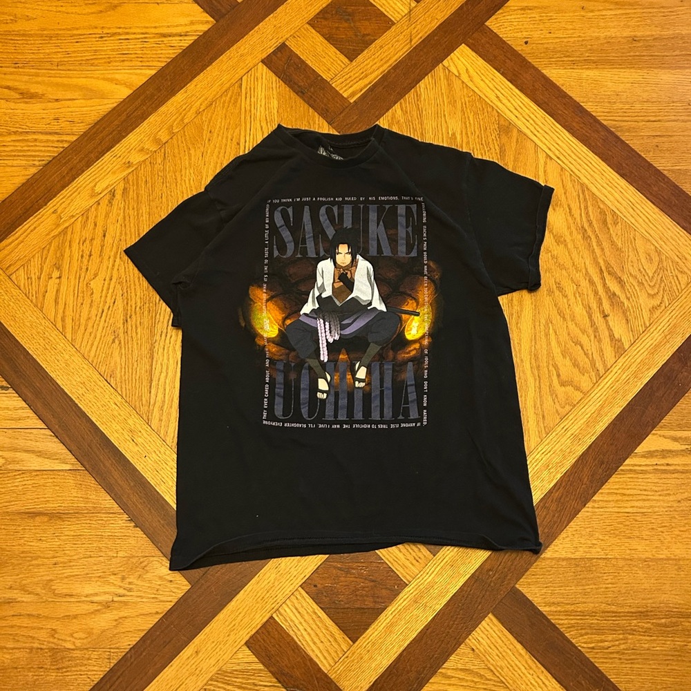 Black Graphic Naruto “Sasuke” T-Shirt